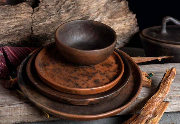 Vajilla Humo Mixe barro artesanal ahumado – oaxacaXamor