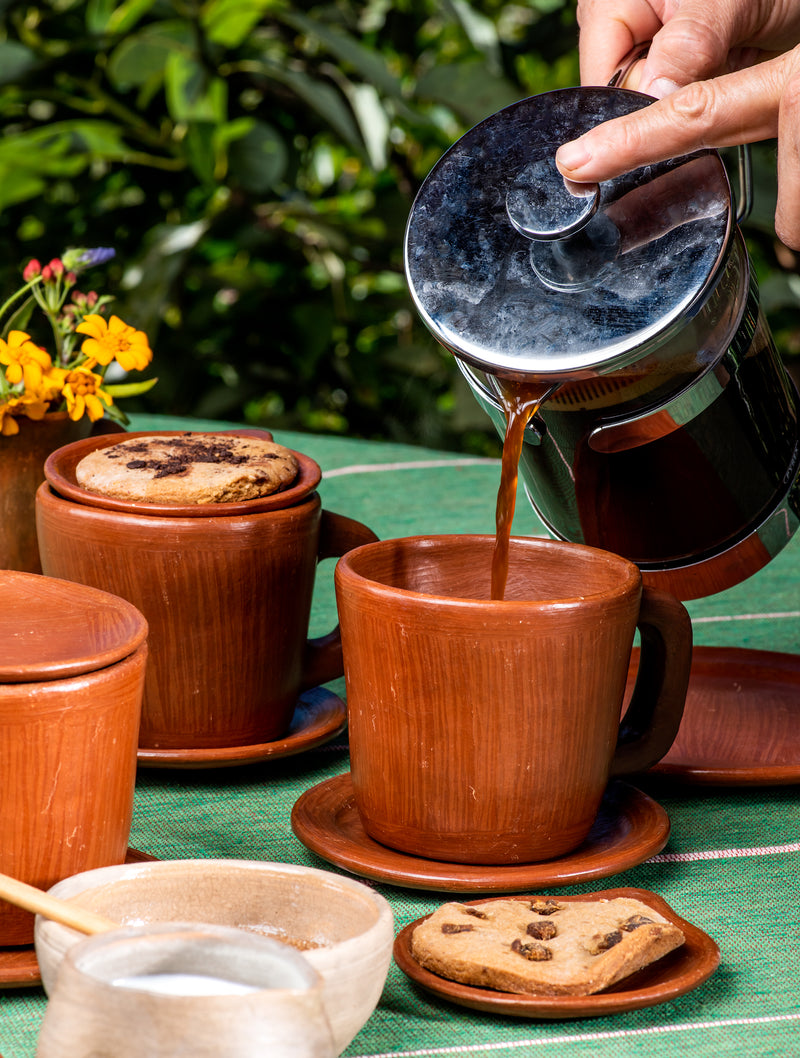 Juego de Café en Ceramica Artesanal San Marcos – oaxacaXamor
