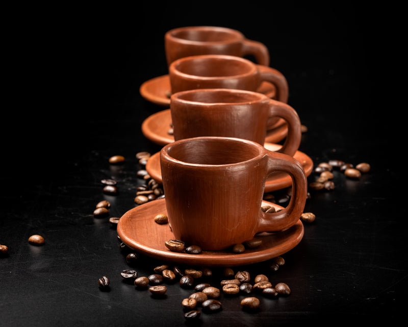 Tazas/Platos de Cerámica Artesanal para Espresso – oaxacaXamor